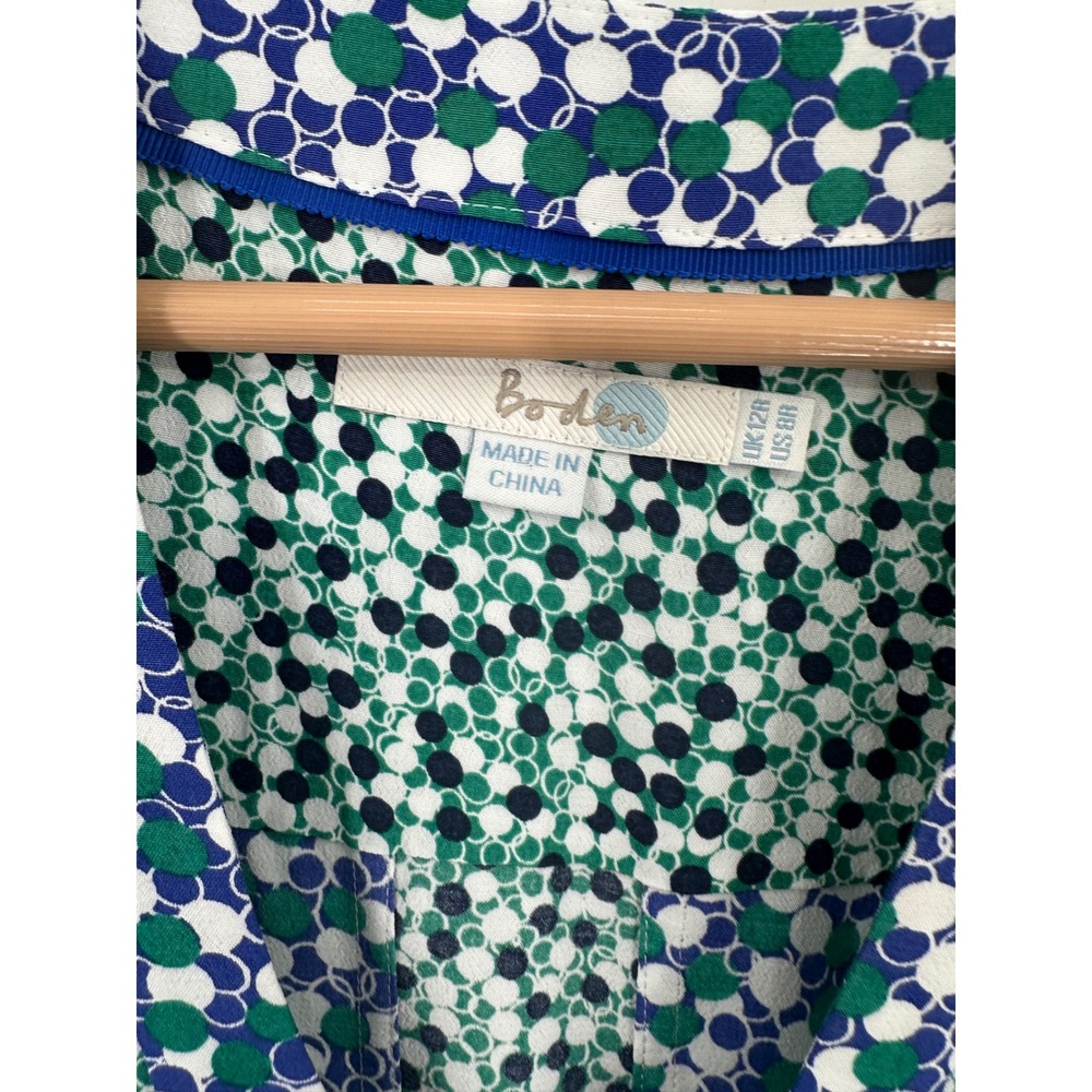 Boden Dress Womens 8R Lightweight Flowy Geometric Bright Cottage Feminine Girly - Picture 4 of 9